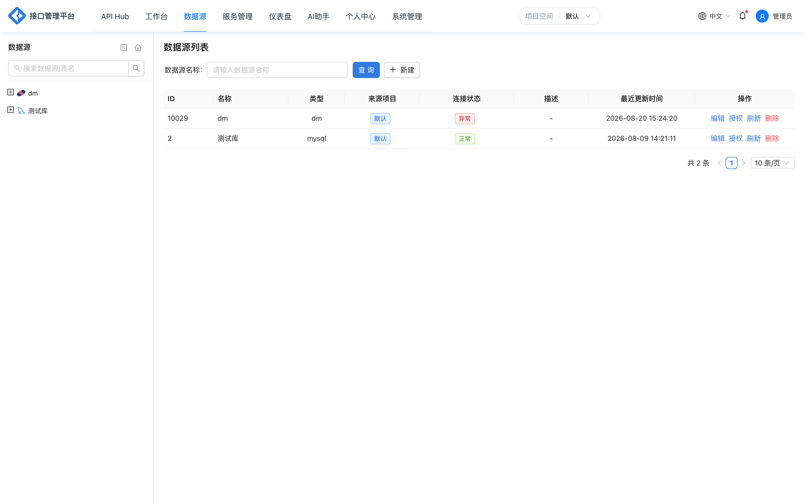 数据源管理